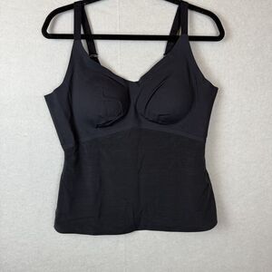 Honeylove LiftWear Shaping Womens Tank Size 1X Black Slimming V Neck